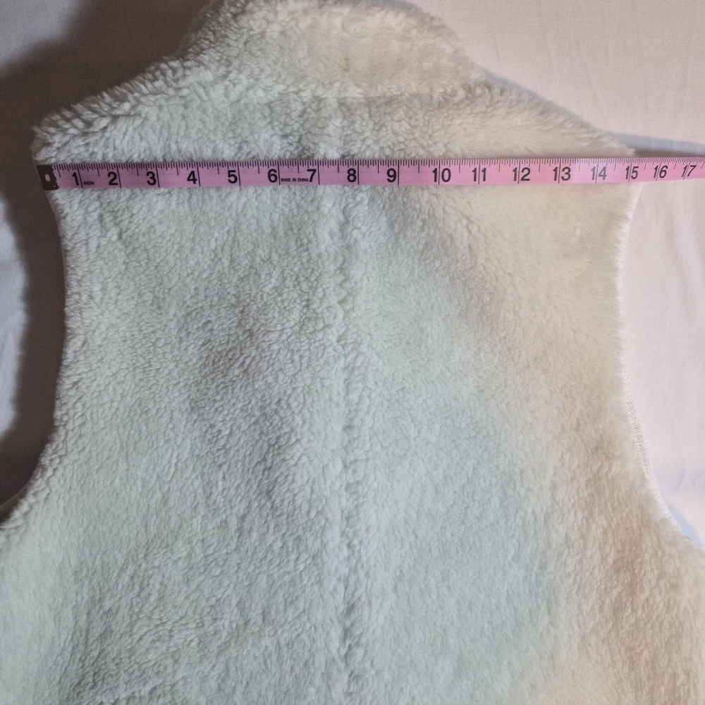 J. Crew Luxe Faux Fur Zip-Up Vest - Cream/Ivory - Size XL - Picture 7 of 8